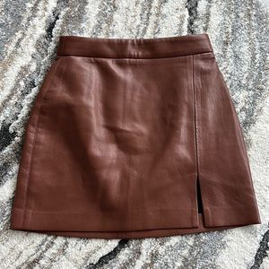 Aritzia Wilfred Leather Skirt